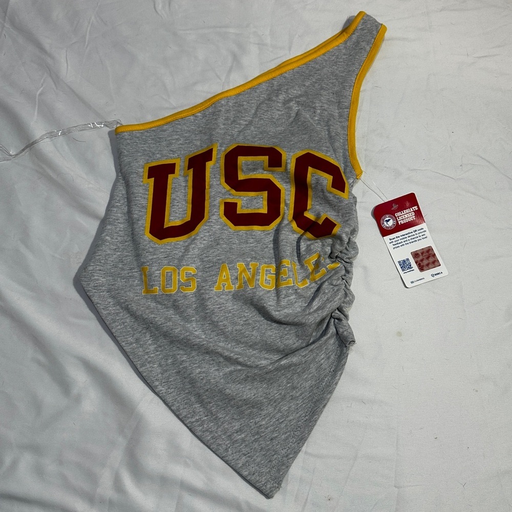 USC Trojans Game Day One Shoulder Tank Top NWT Small - Picture 2 of 7